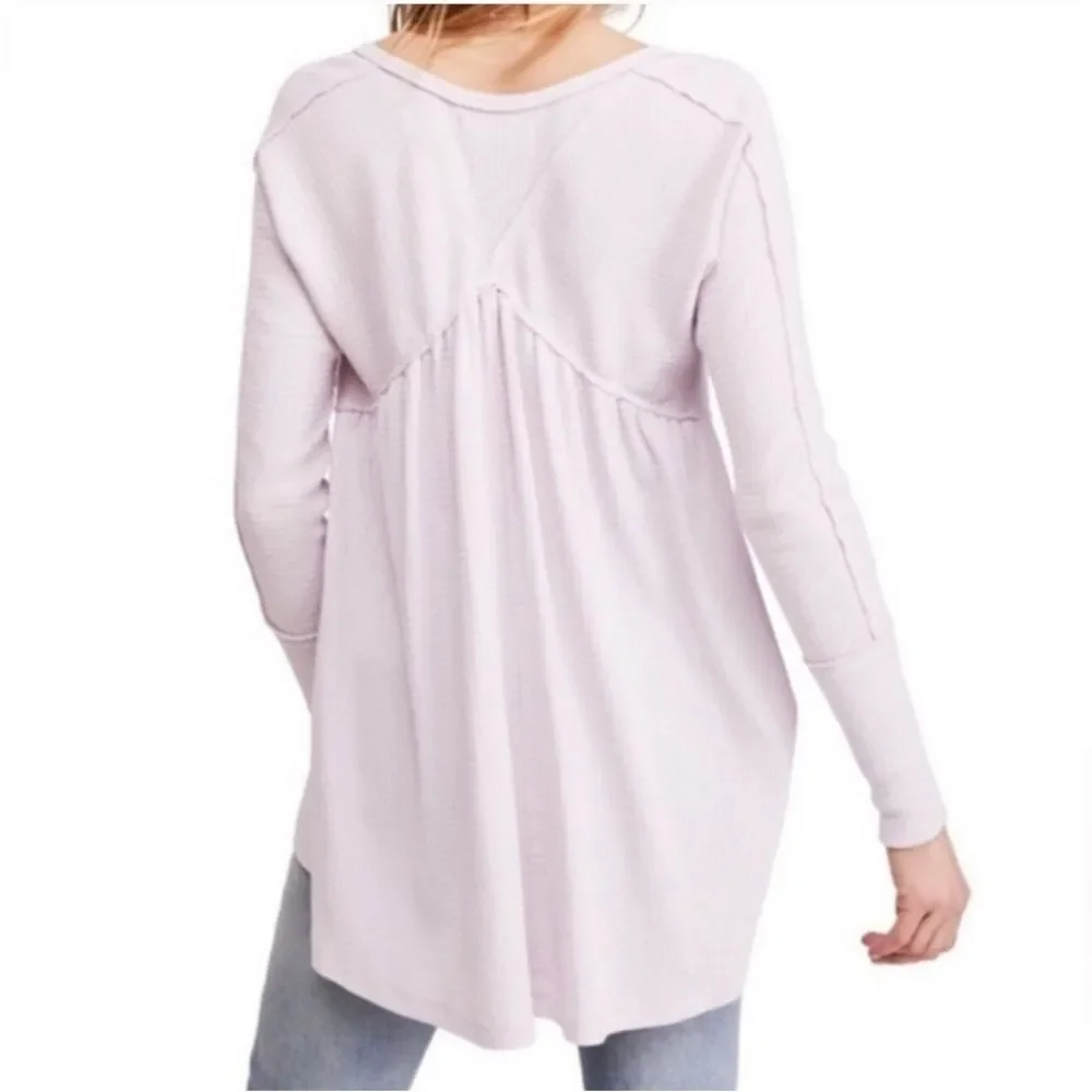FREE PEOPLE | WE THE FREE Oversized Citrine Henley Long Sleeve Top Women’s XS